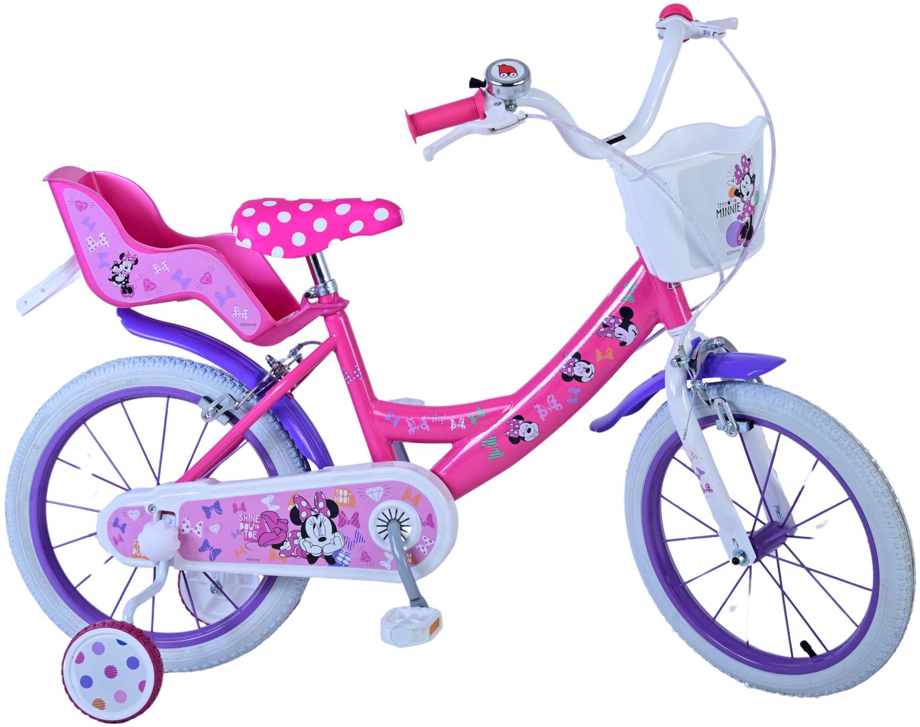 Minnie Cutest Ever! Kinderfiets - Twee handremmen