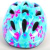 Volare Kinder Fietshelm - XS - Blauw Roze Bloemetjes - 47-51 cm - extra klein model