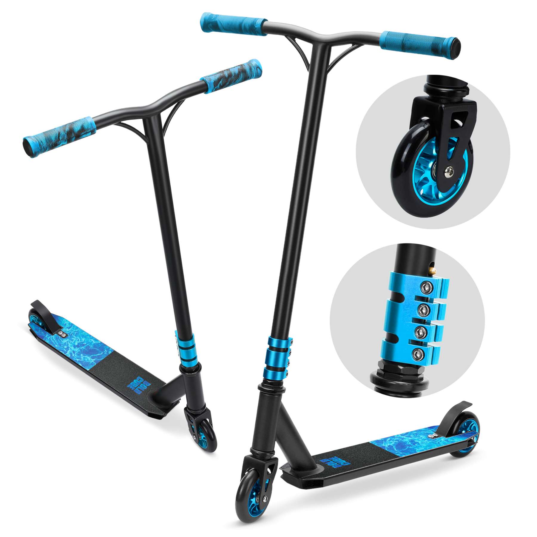 BOLDCUBE Deluxe Stuntstep - Cyaan - Afbeelding 6