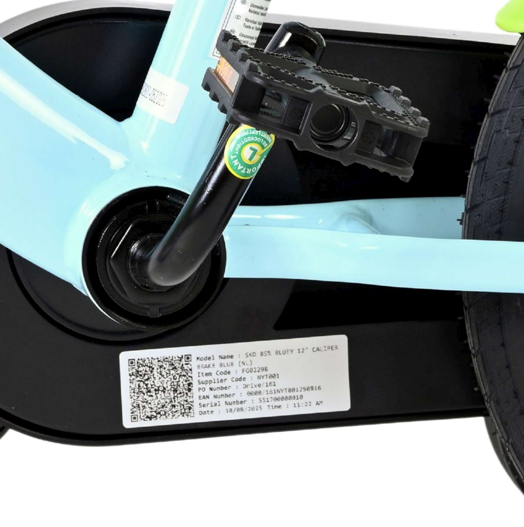 Bluey Kinderfiets 12 inch - Twee handremmen - Afbeelding 14