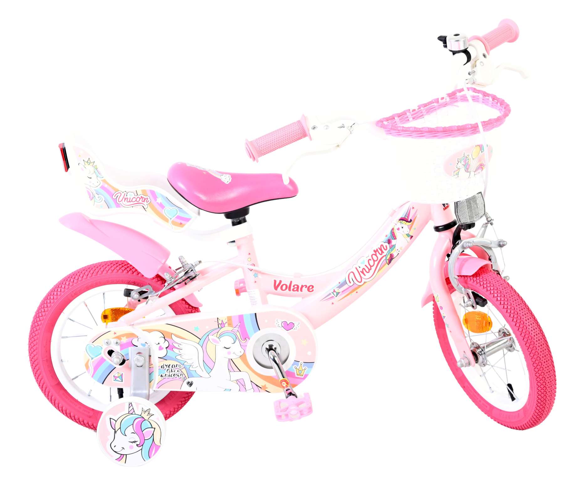 Volare Unicorn Kinderfiets - Twee handremmen - Afbeelding 11