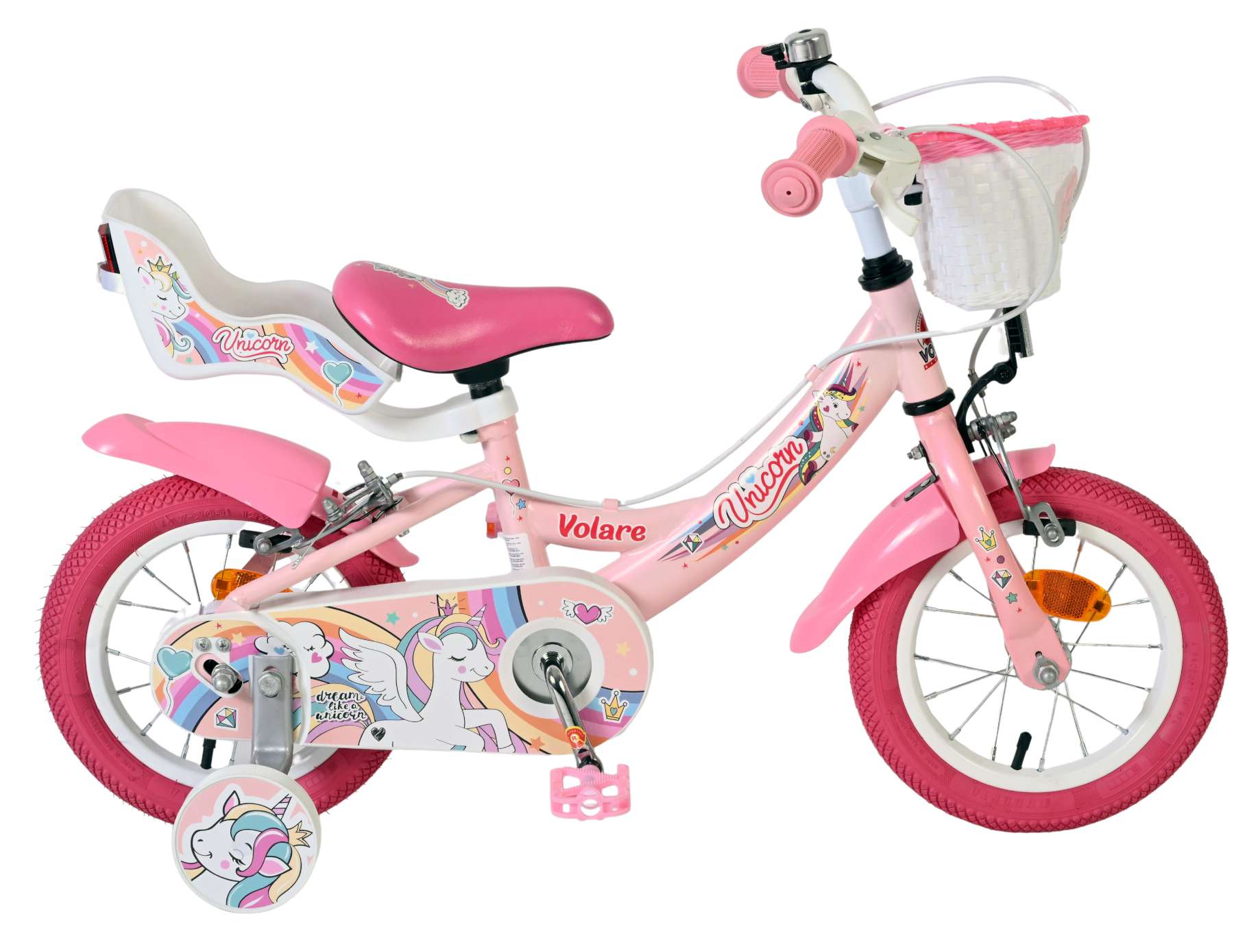 Volare Unicorn Kinderfiets - Twee handremmen - Afbeelding 15