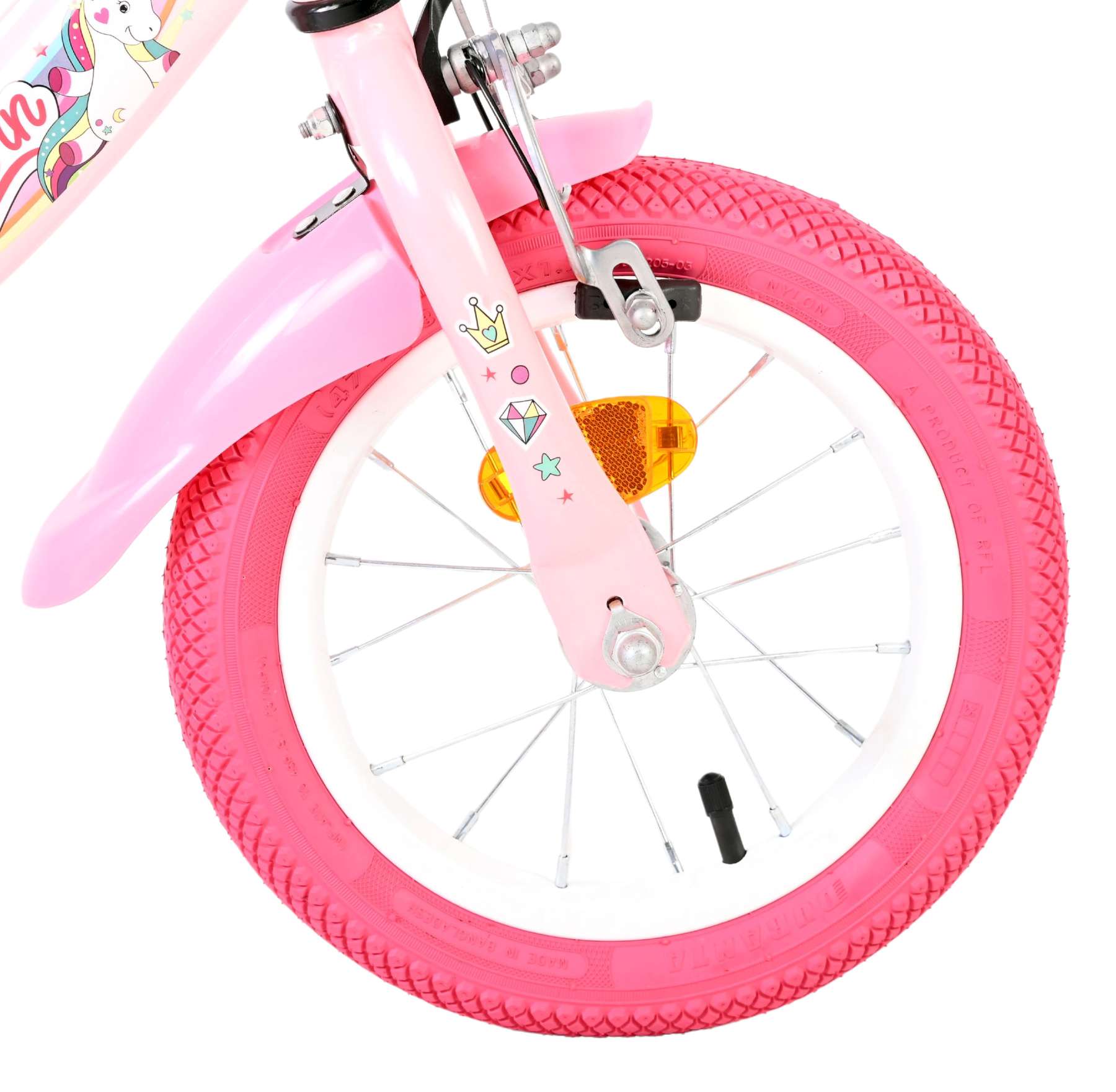Volare Unicorn Kinderfiets - Twee handremmen - Afbeelding 4